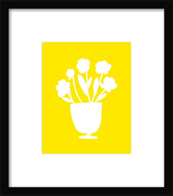 Yellow Flower Vase Giclee Print