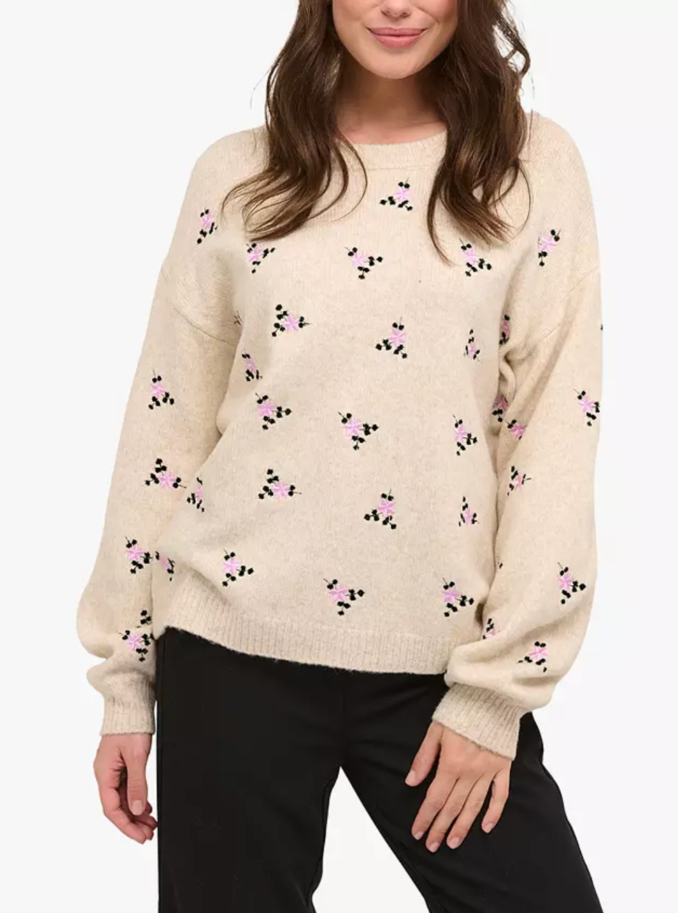 Josie Embroidered Knit Pullover Jumper