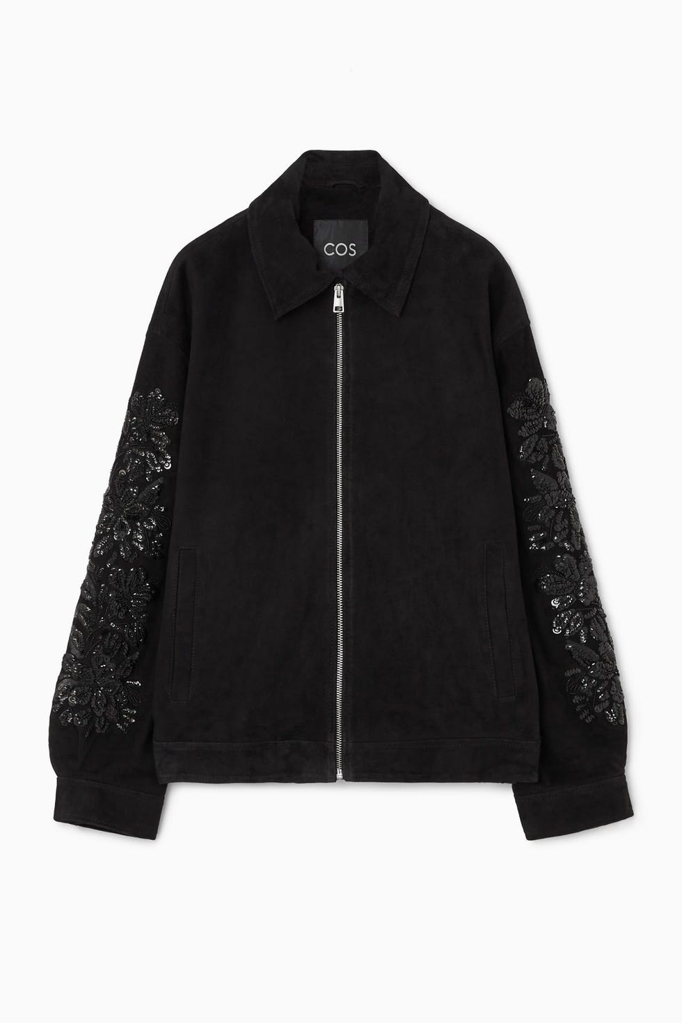 Sequinned Suede Jacket