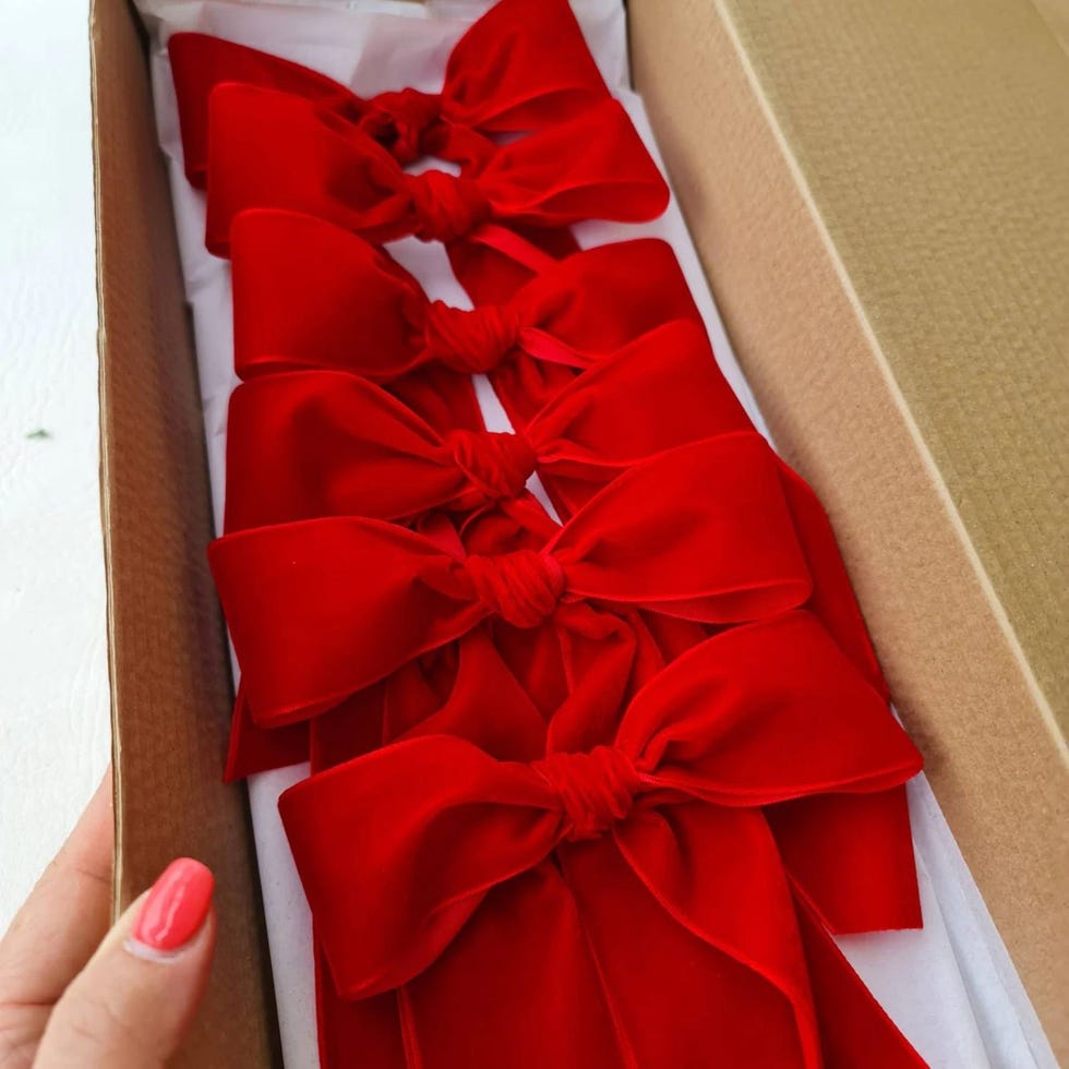 Red velvet bow