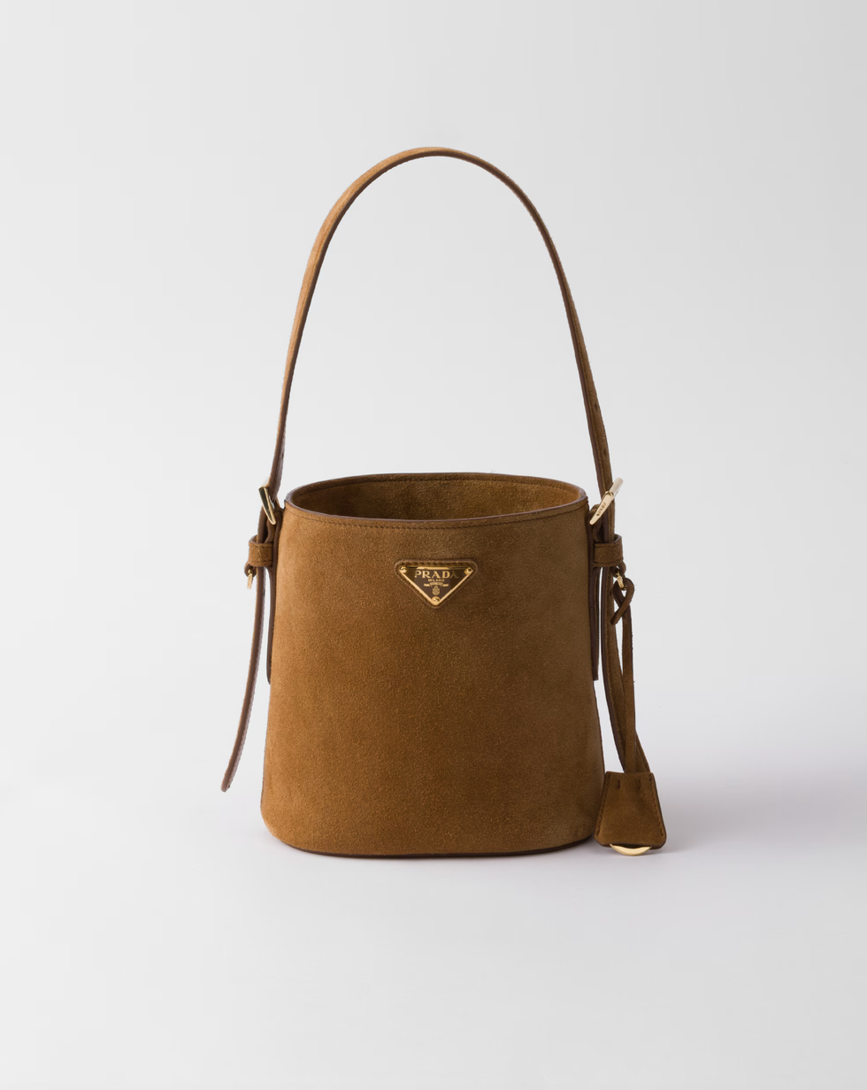 Suede Mini Bucket Bag