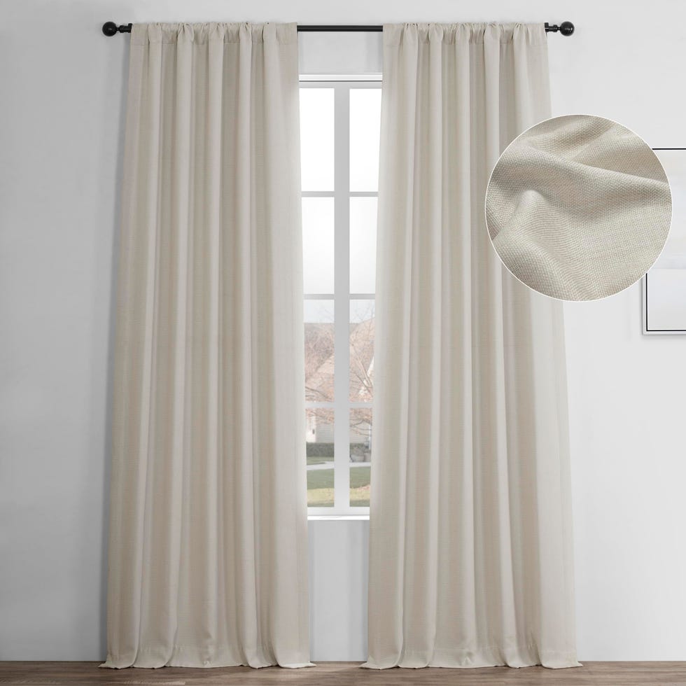 Linen blackout curtains