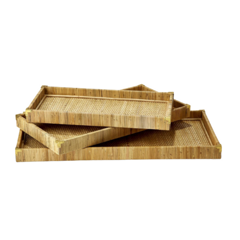 Rattan Tray (Set of 3) Rattan Tray (Set of 3)