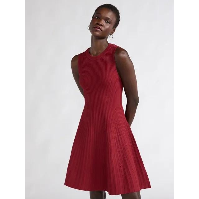 Sleeveless High Neck Solid Mini Sweater Dress Sleeveless High Neck Solid Mini Sweater Dress