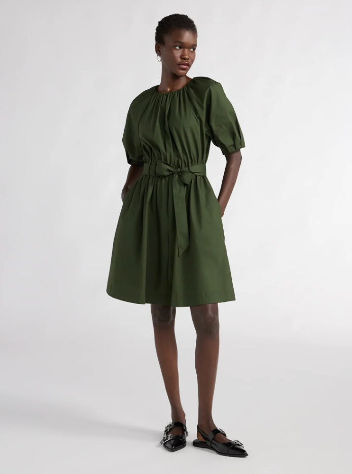 Fit and Flare Mini Dress with Puff Sleeves Fit and Flare Mini Dress with Puff Sleeves