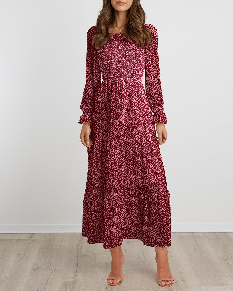Floral Print Long Sleeve Dress