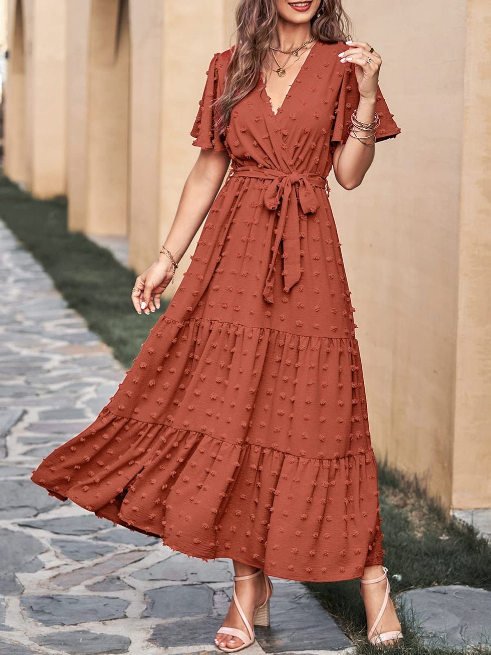 Boho Swiss Dot Maxi Dress
