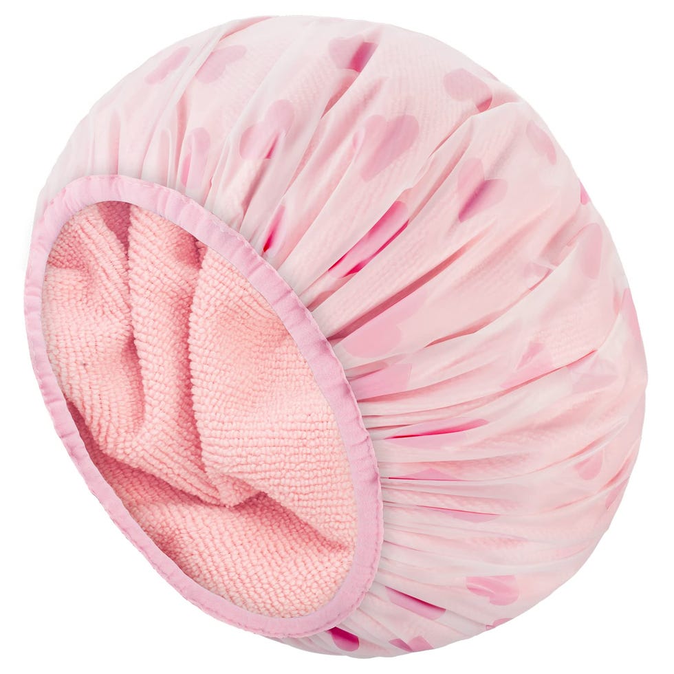 Shower cap with terry cloth lining