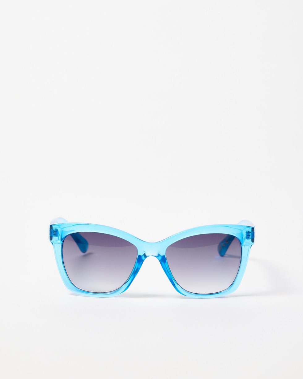 Crystal Blue Square Sunglasses