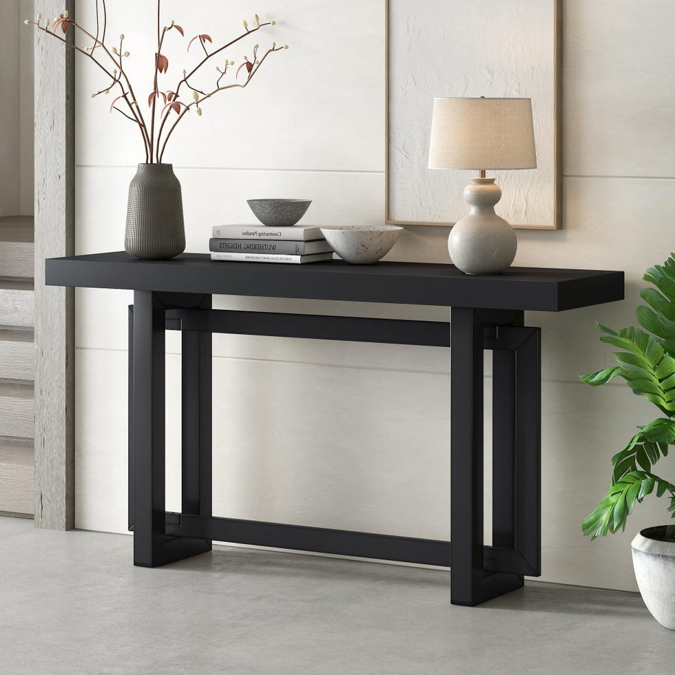 Wooden console table for the entrance area