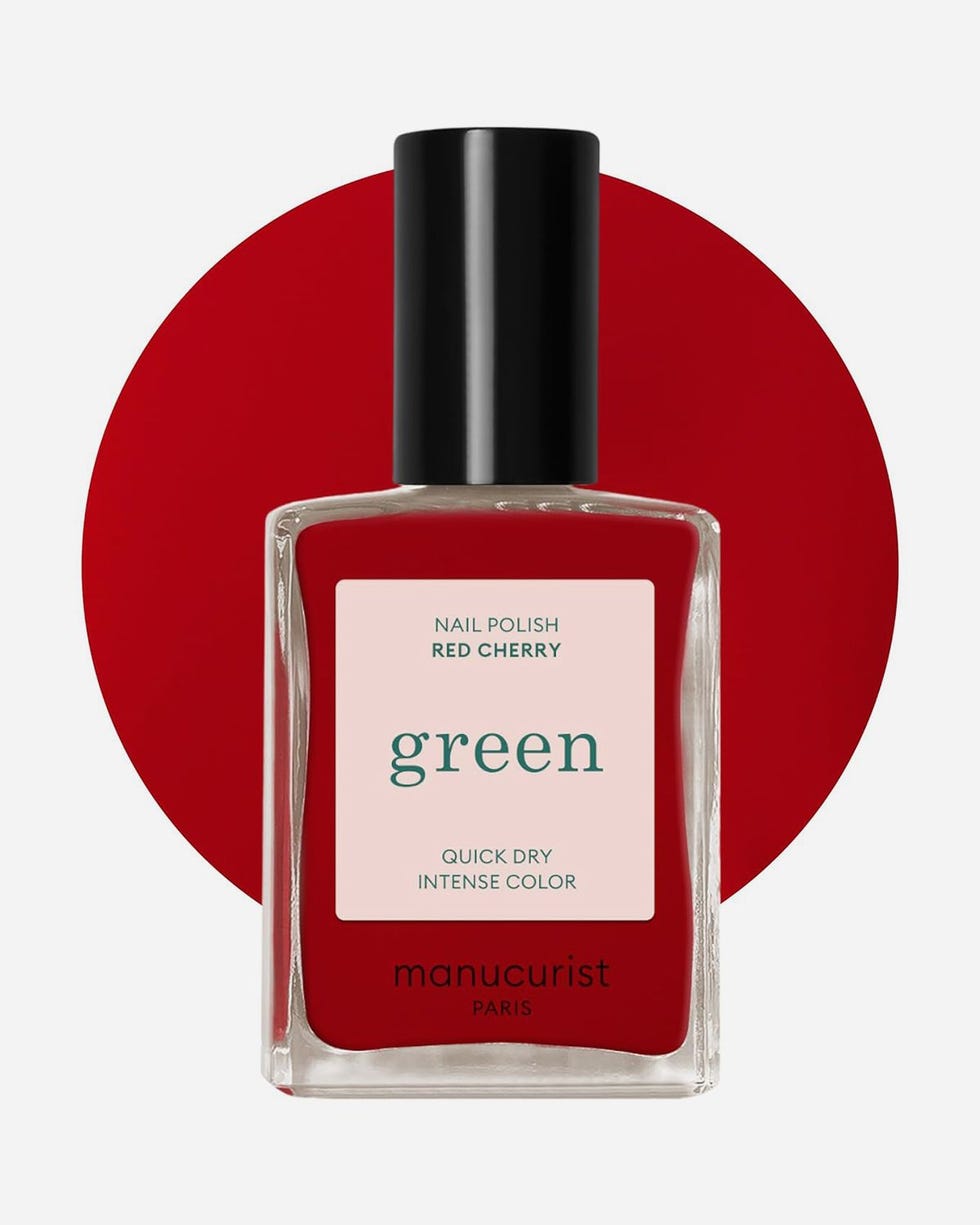 Green Nail Polish in Red Cherry