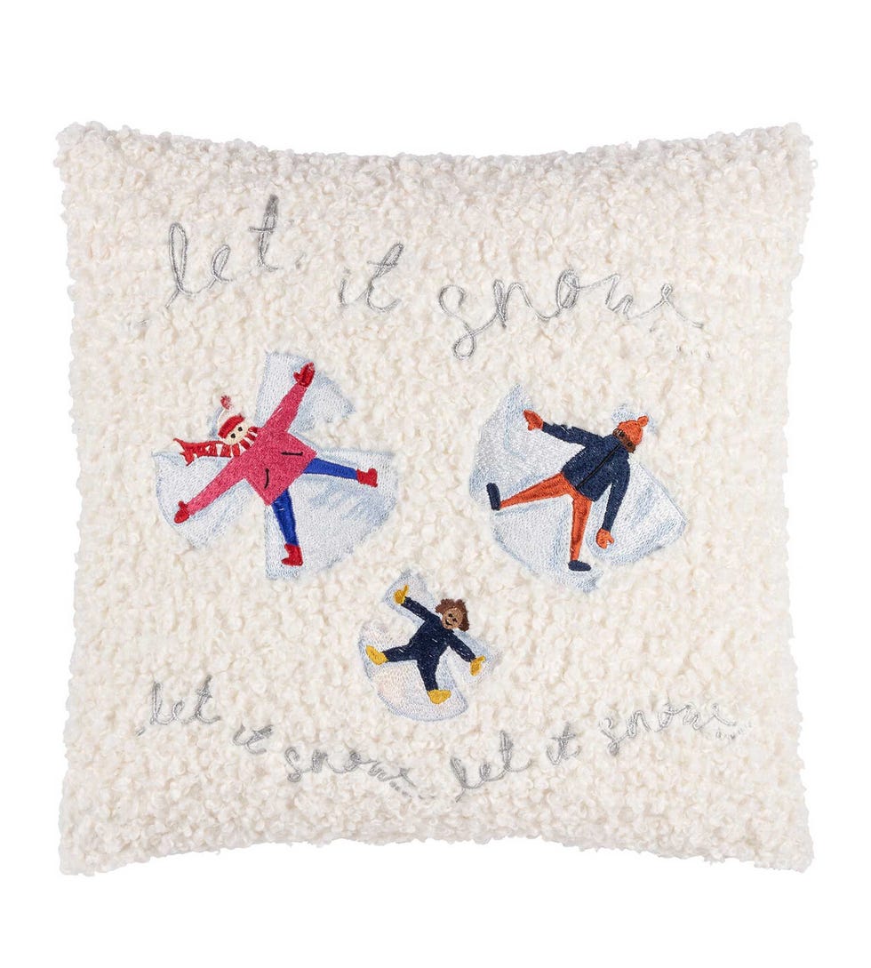 Christmas Together Snow Angels Boucle Cushion