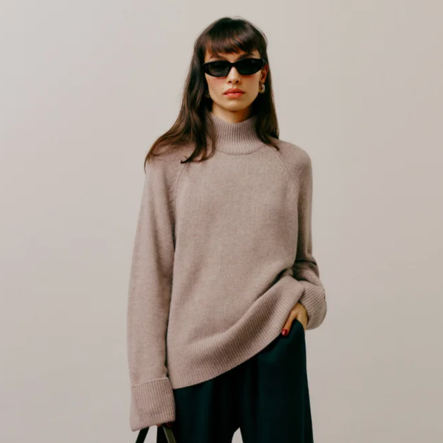 Garrett Cashmere Oversized Turtleneck