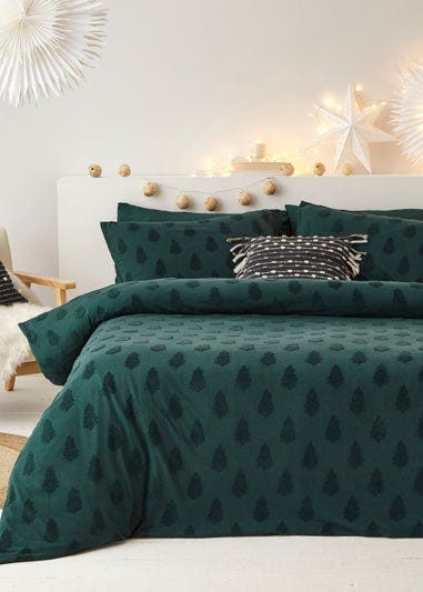 Tufted Tree 100% Cotton Duvet Cover Set