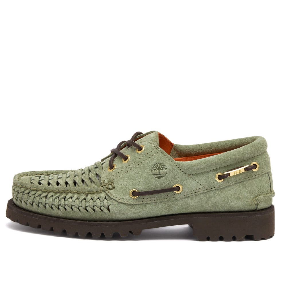 END. x Timberland Light Green Suede Boat Shoe