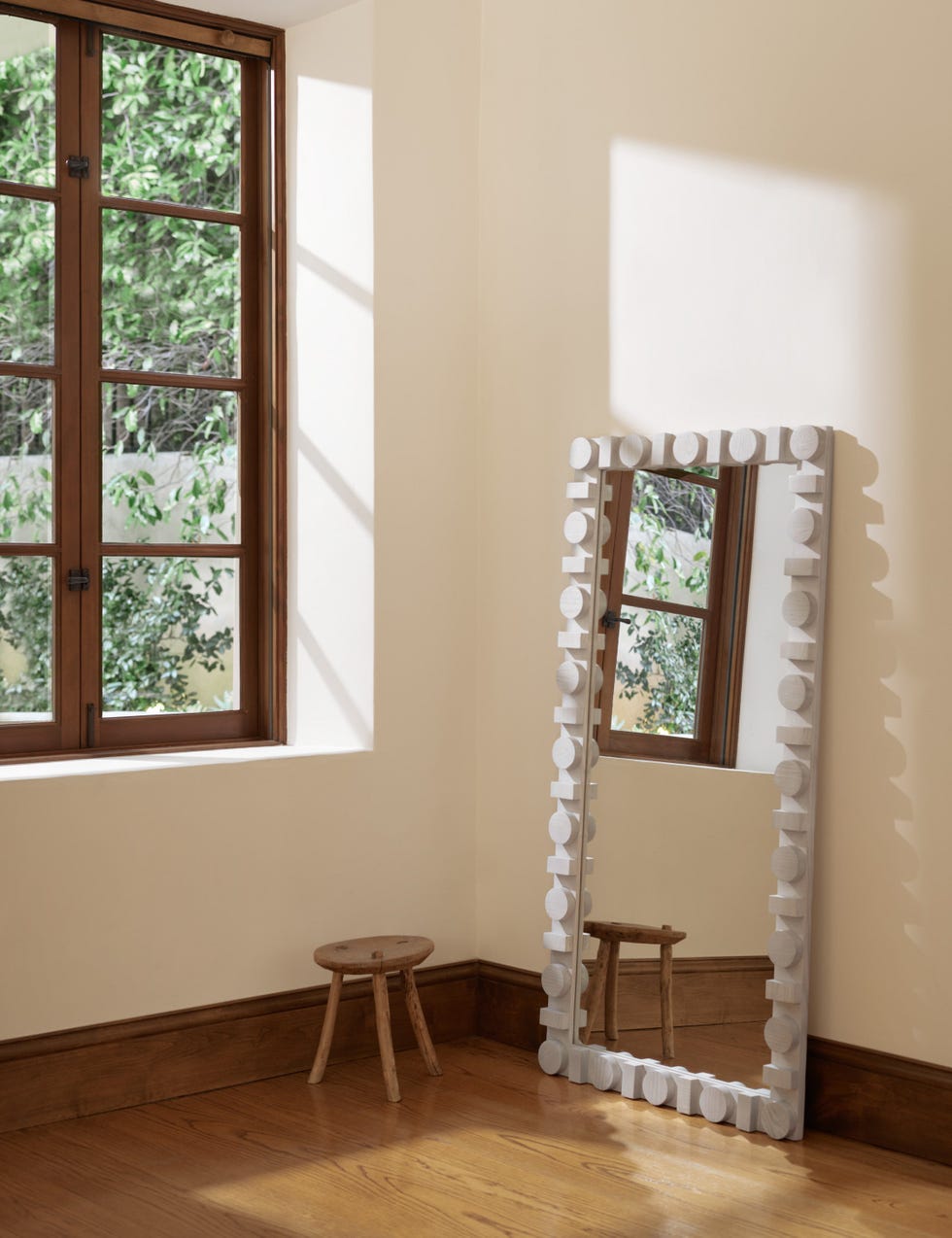 Sorenson Blockwork Trim Floor Mirror