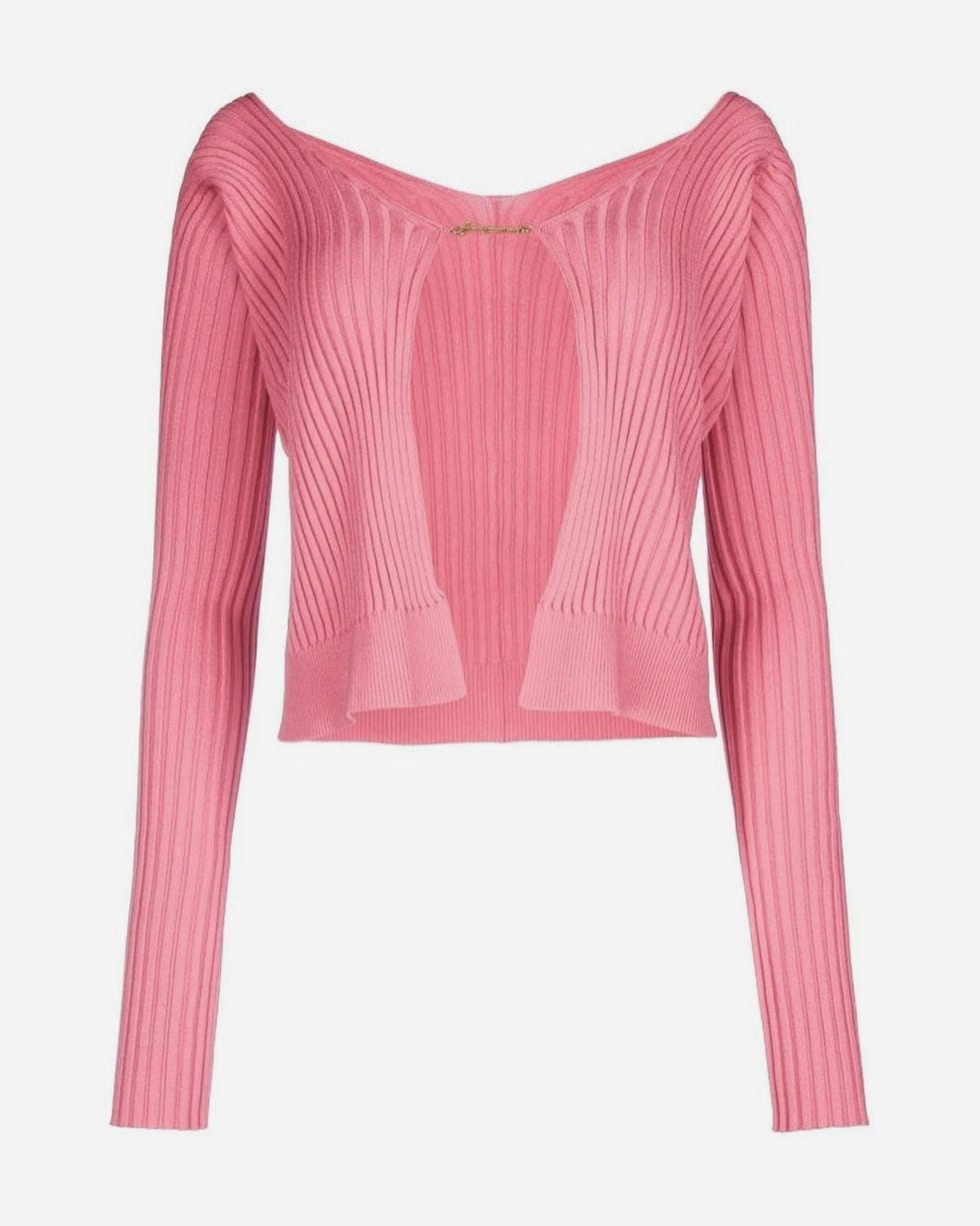 Pink Le Raphia 'La Maille Pralu Longue' Cardigan