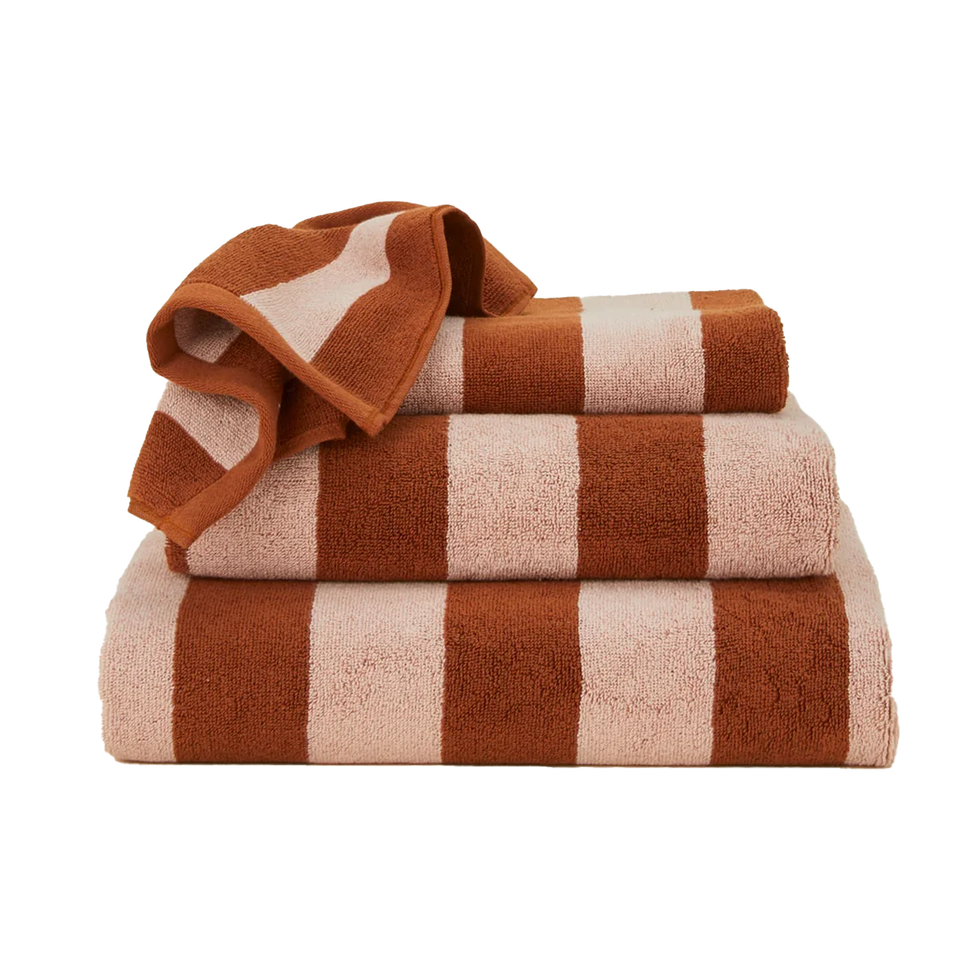 Simple striped terry towel