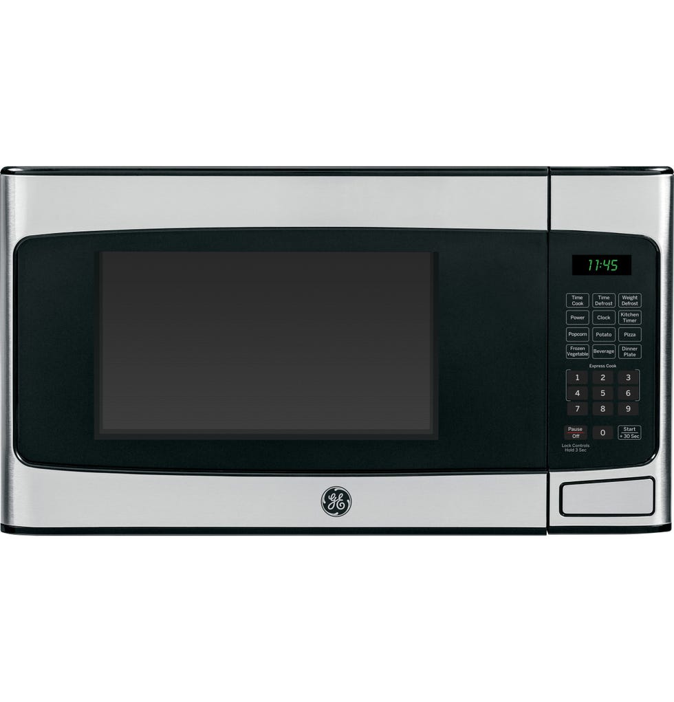 Stainless steel countertop microwave oven