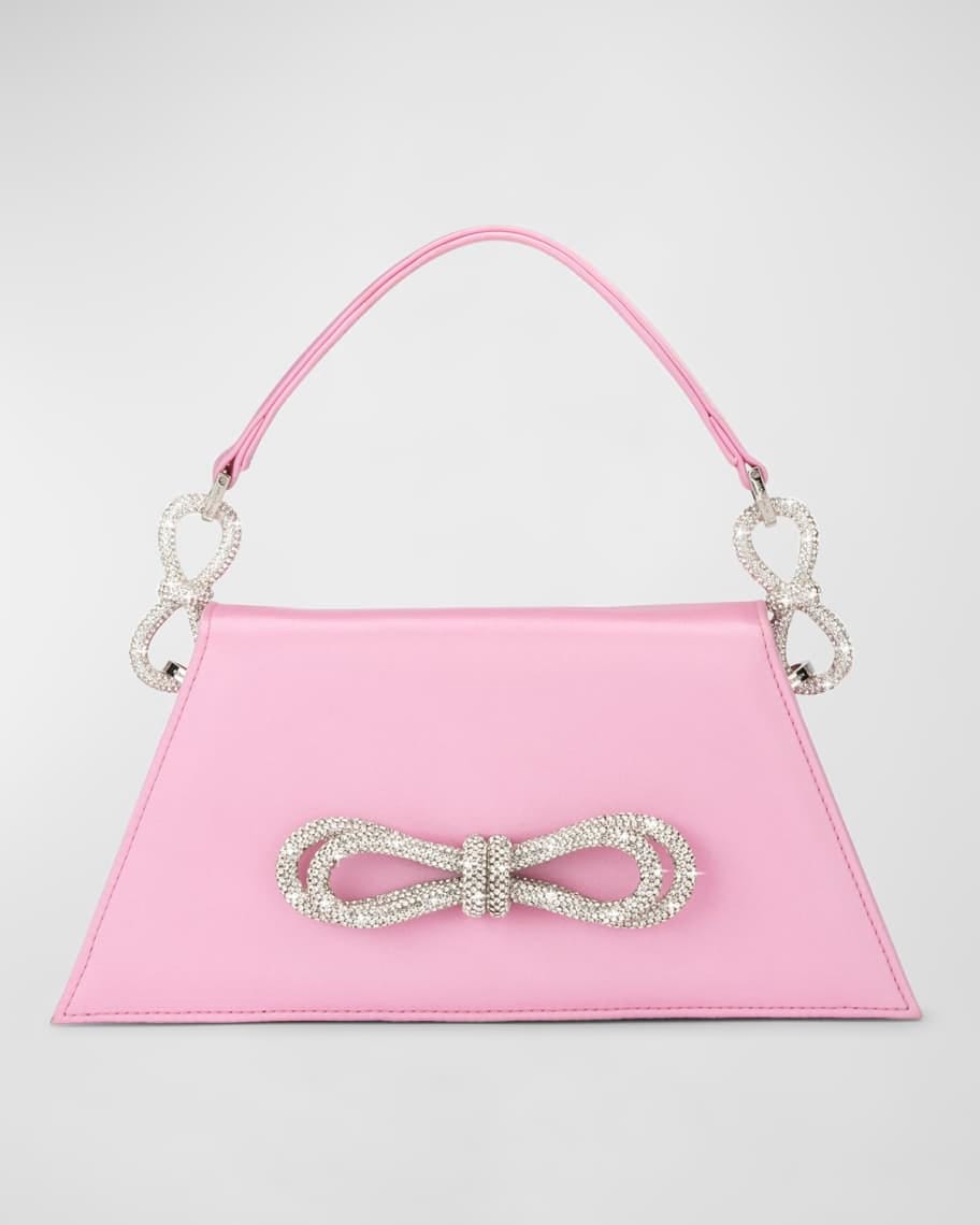 Samantha Bow Satin Top-Handle Bag