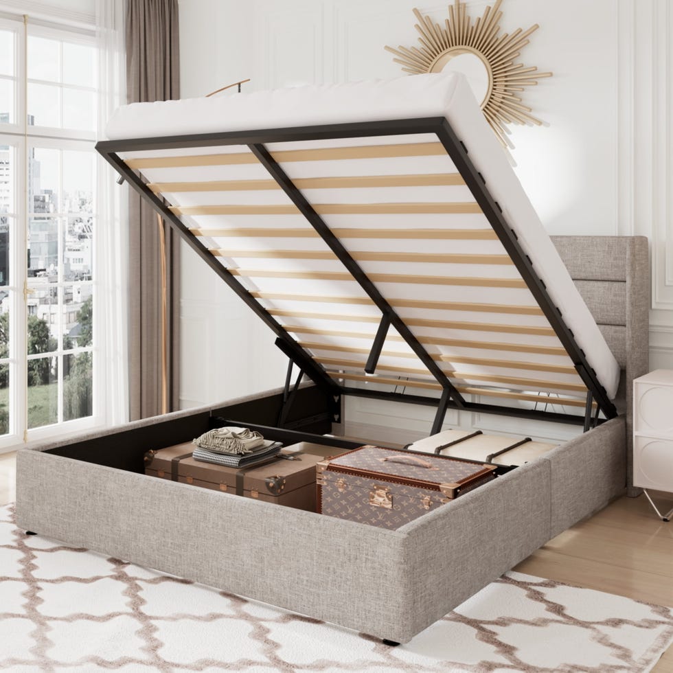 King-size folding bed with storage space