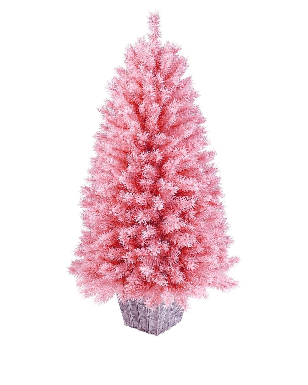 6FT / 180CM Pink Christmas Tree 500 Tips PVC Artificial Tree with Metal Stand