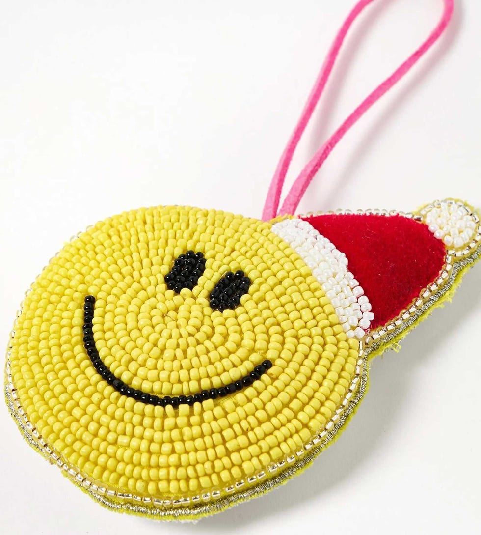 Smiley Beaded Christmas Tree Decoration