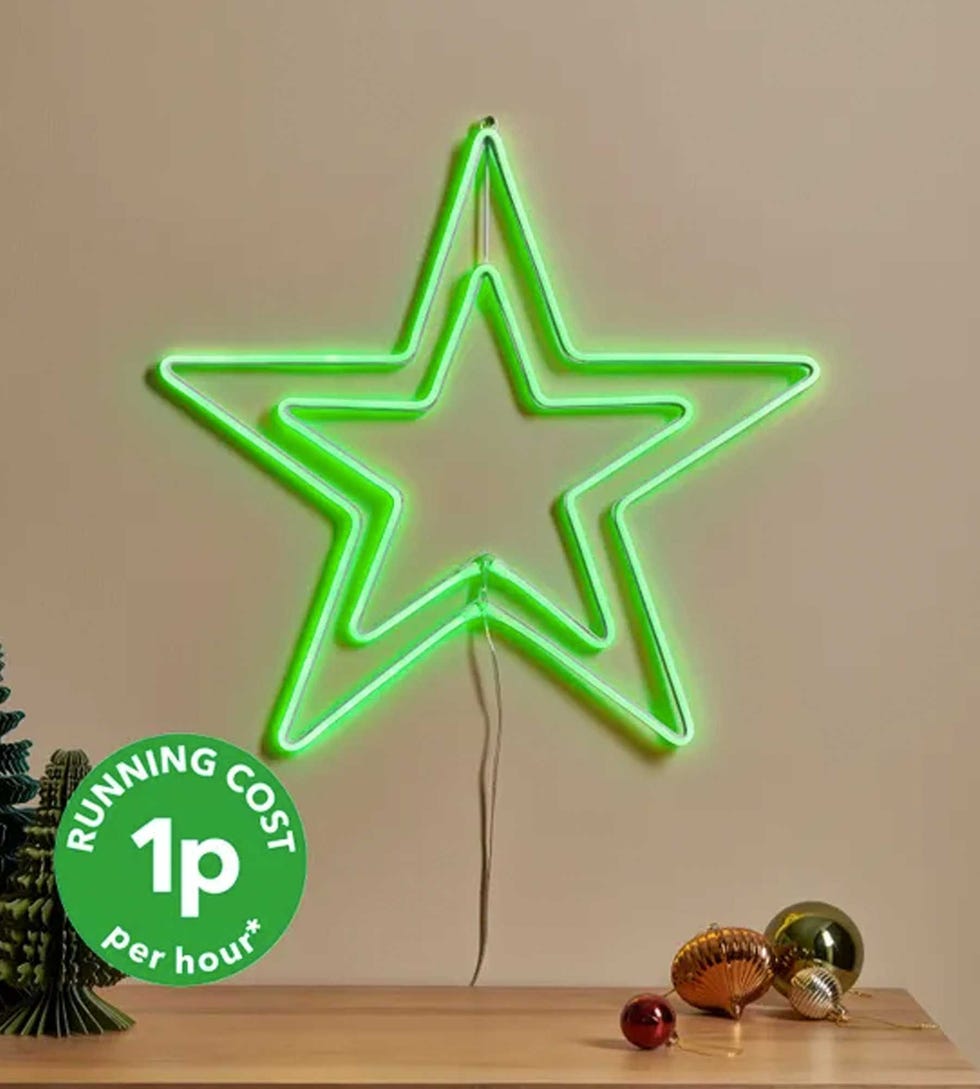 Hanging Double Star Neon Sign