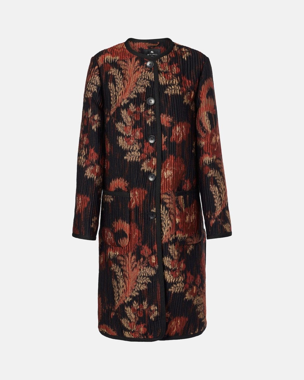 Floral Buttoned Coat