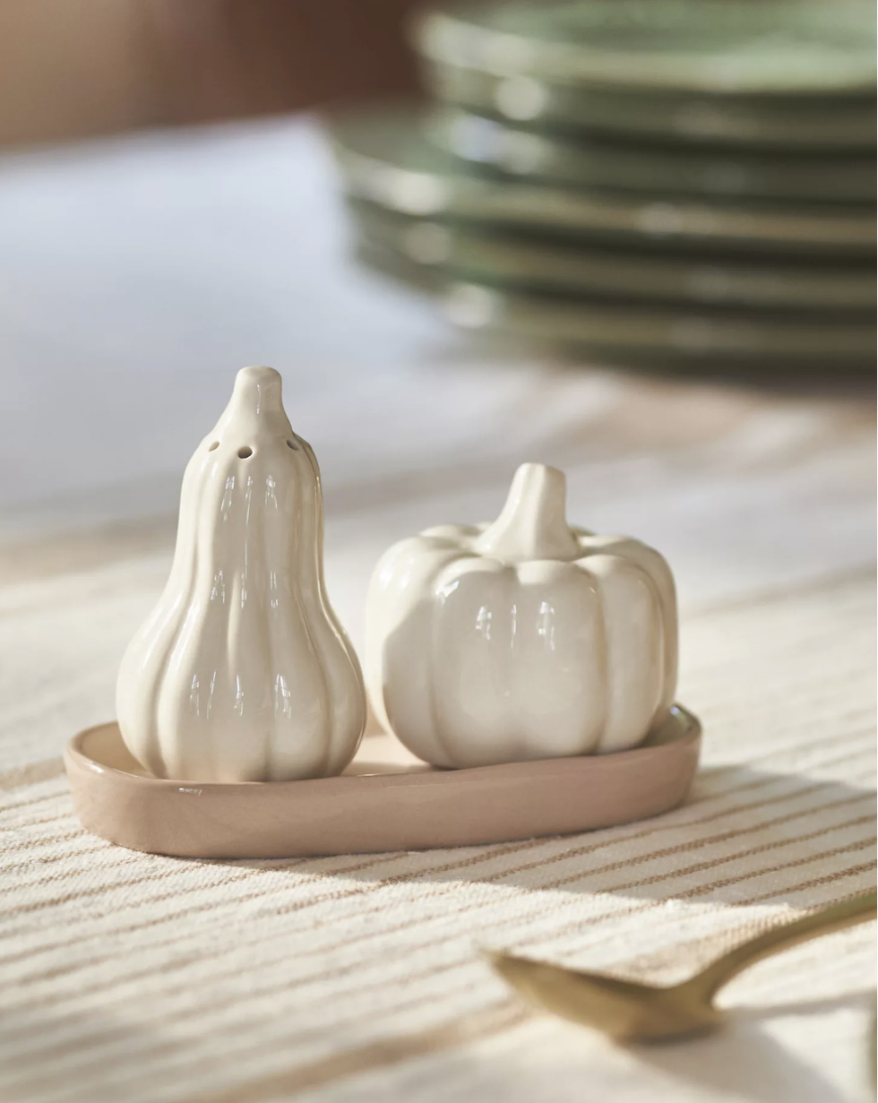 Cindy Pumpkin Salt and Pepper Shakers