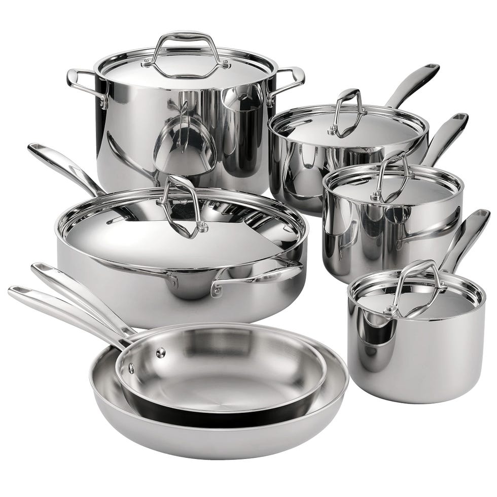 Gourmet Tri-Ply Clad 12-Piece Cookware Set
