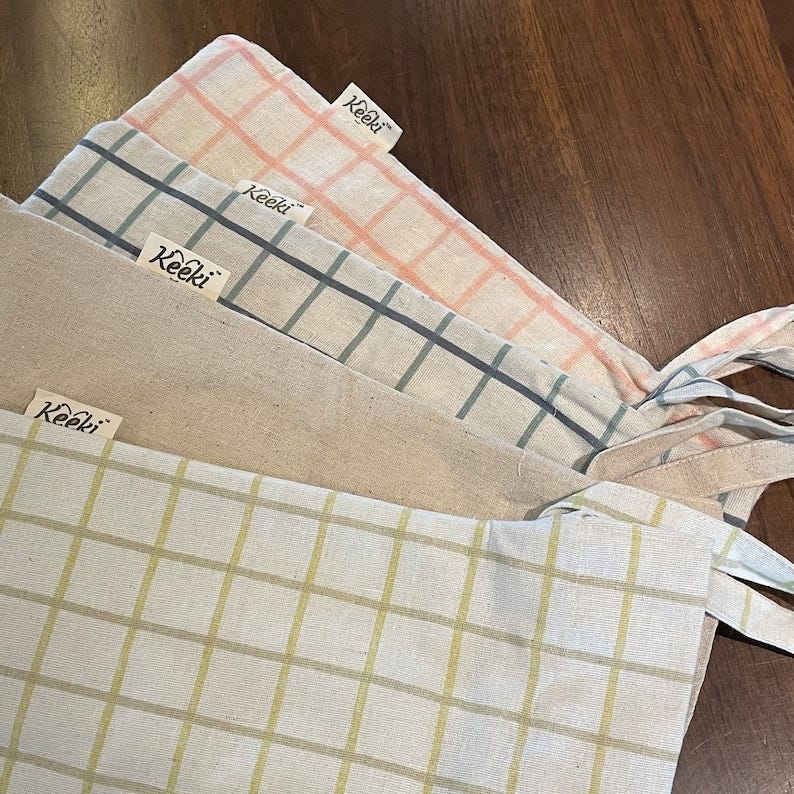 Beeswax lined Linen Bags
