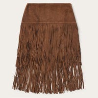 Suede Fringed Skirt