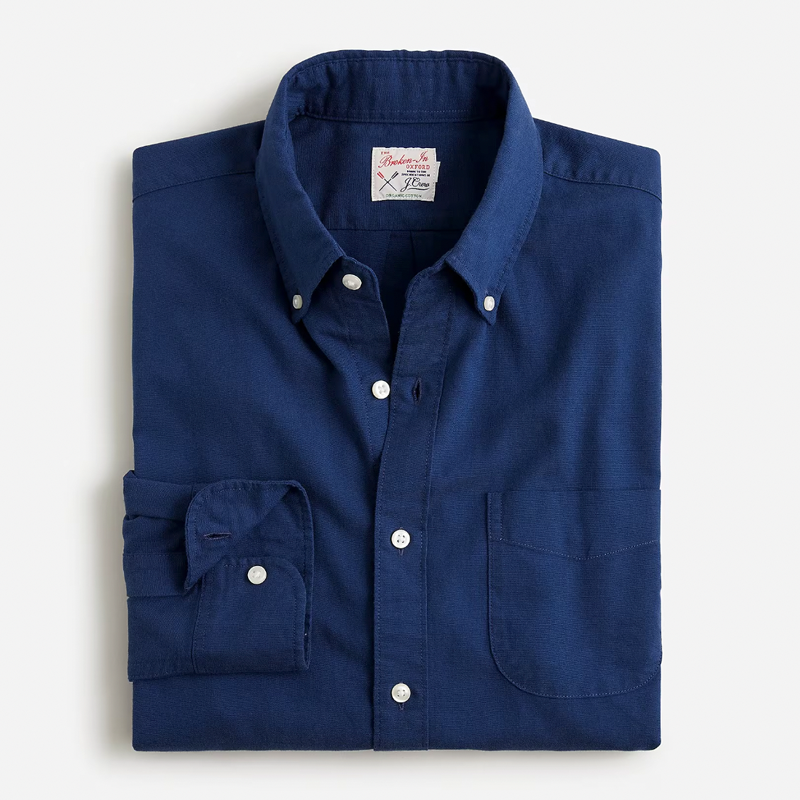 Worn-in organic cotton Oxford shirt