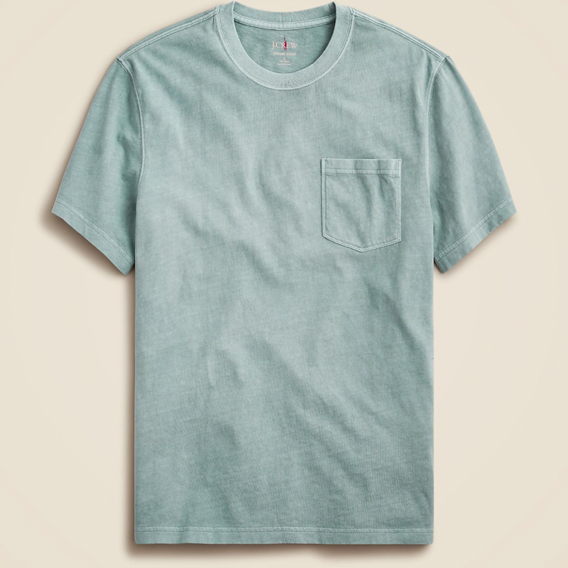 Vintage wash cotton pocket t-shirt