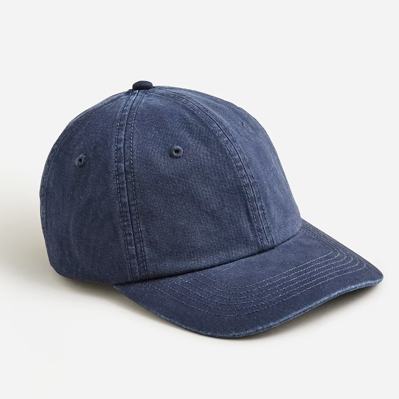 Washed canvas baseball cap