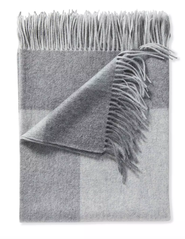 Cashmere throw with border frame