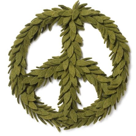 Peace 14" Wool wreath