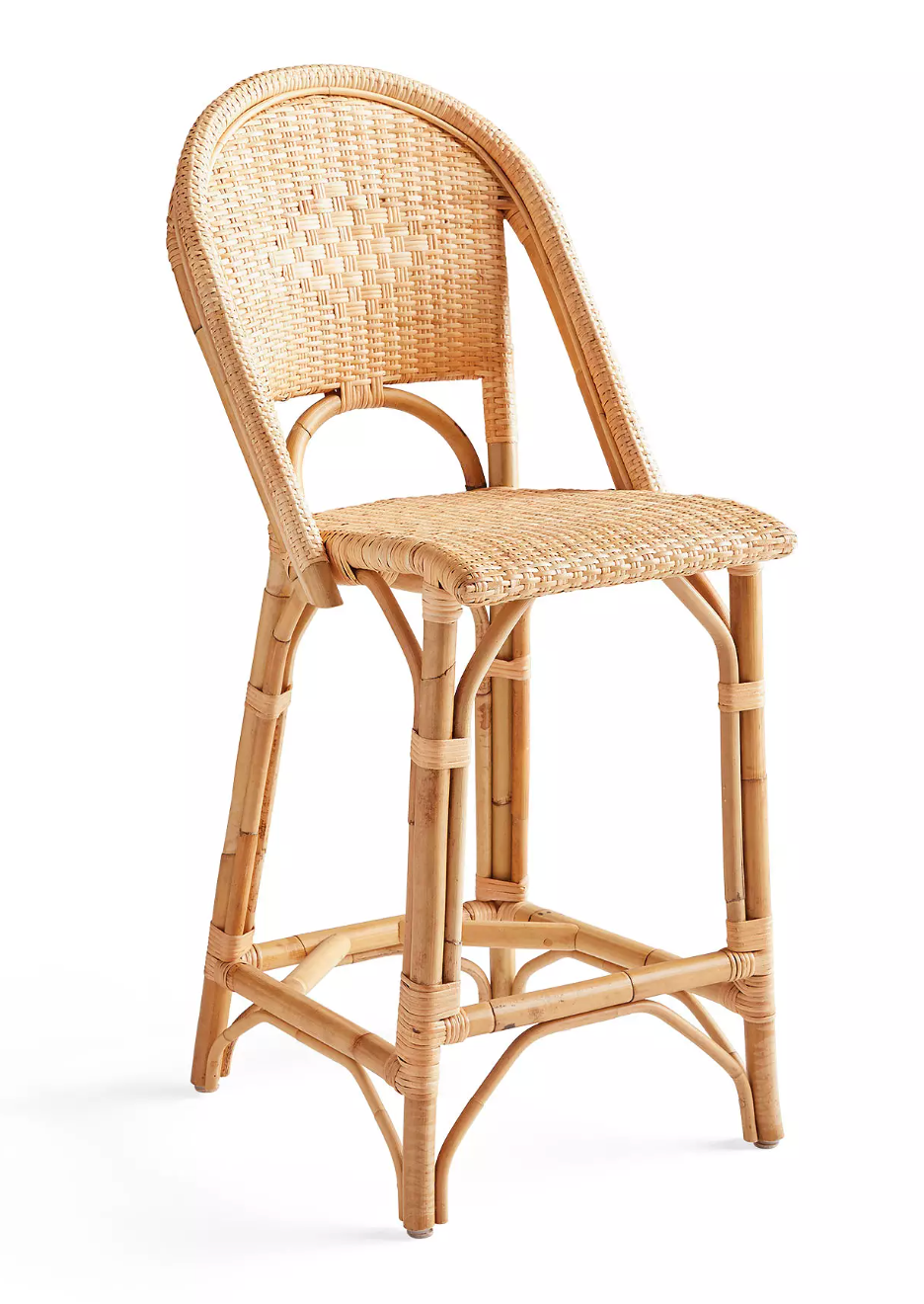 Sunwashed Riviera Rattan Counter Stool