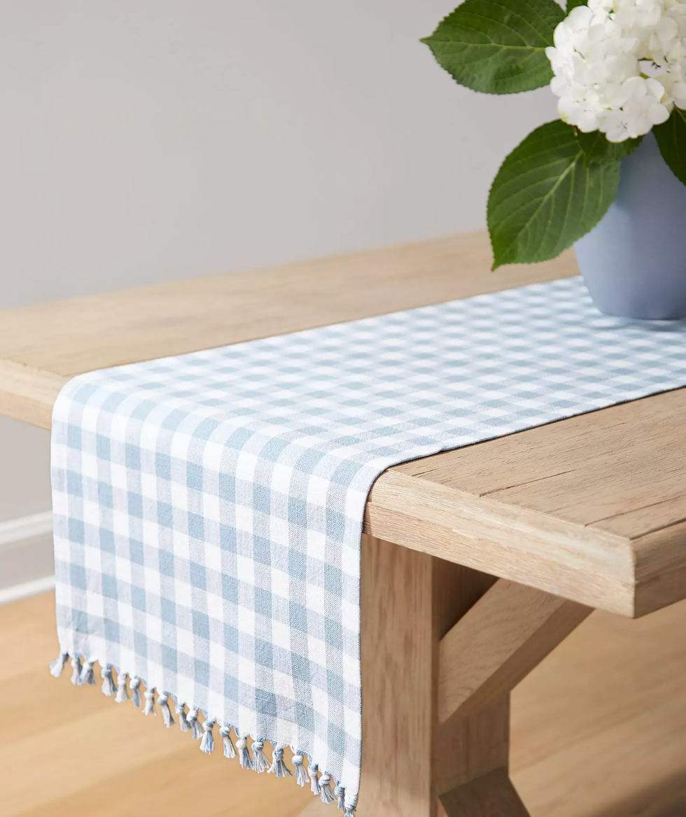 Gingham table runner