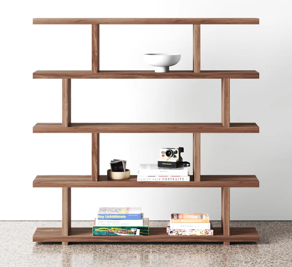 Annora bookcase made of walnut