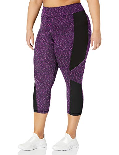 Plus Size Active Pieced Stretch Capri