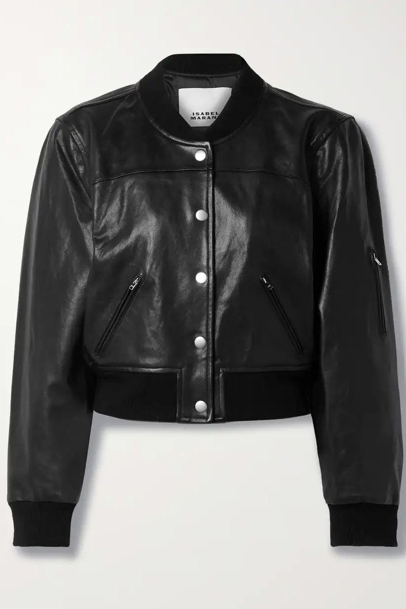 Adriel Leather Bomber Jacket Adriel leather bomber jacket