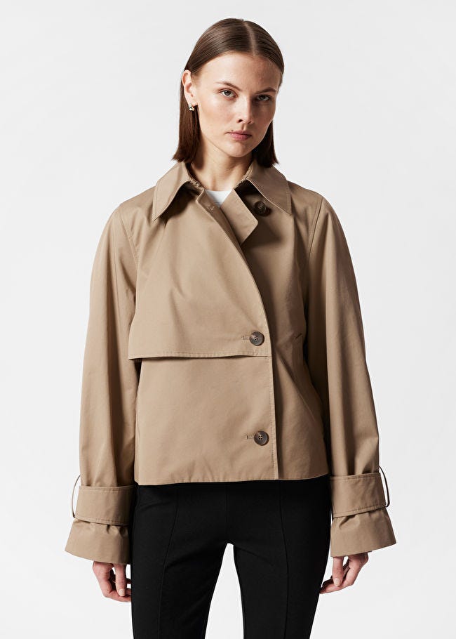 Short Trench Coat Jacket