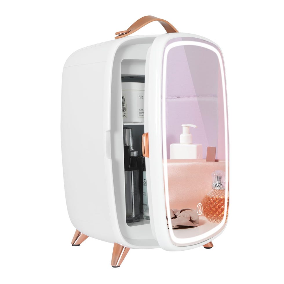 Skincare Beauty Fridge with LED Mirror