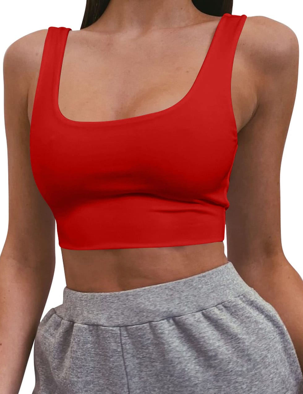 Red Crop Tank Top