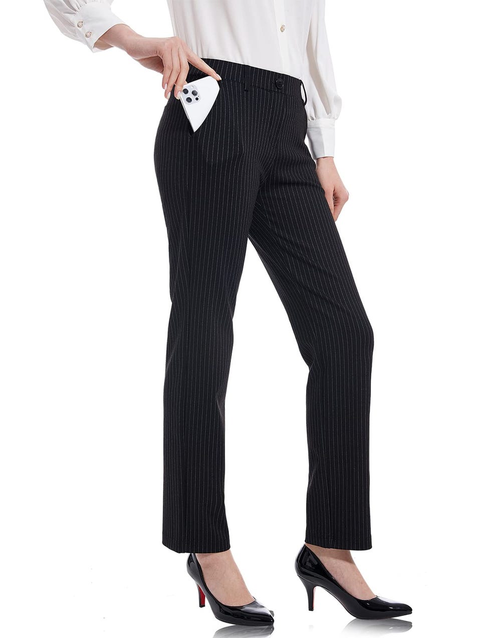 Black Pinstripe Pants