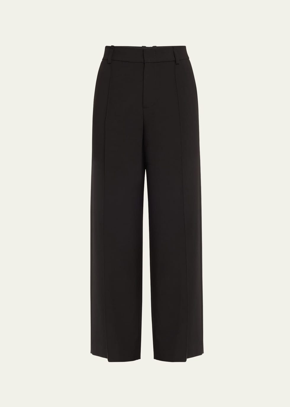 Pintuck Wide-Leg Pants