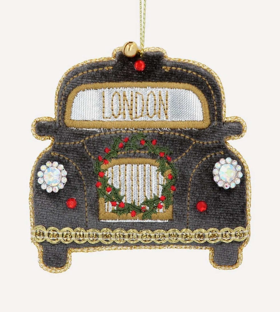 Taxi with garland ornament