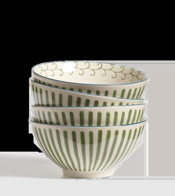 Set of Four Kintaro Bowls - Putting Green